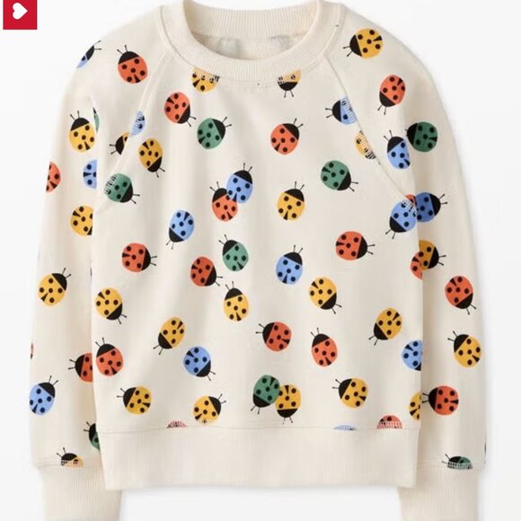 Hanna Andersson Ladybug French Terry Sweatshirt size 10 - Picture 1 of 4